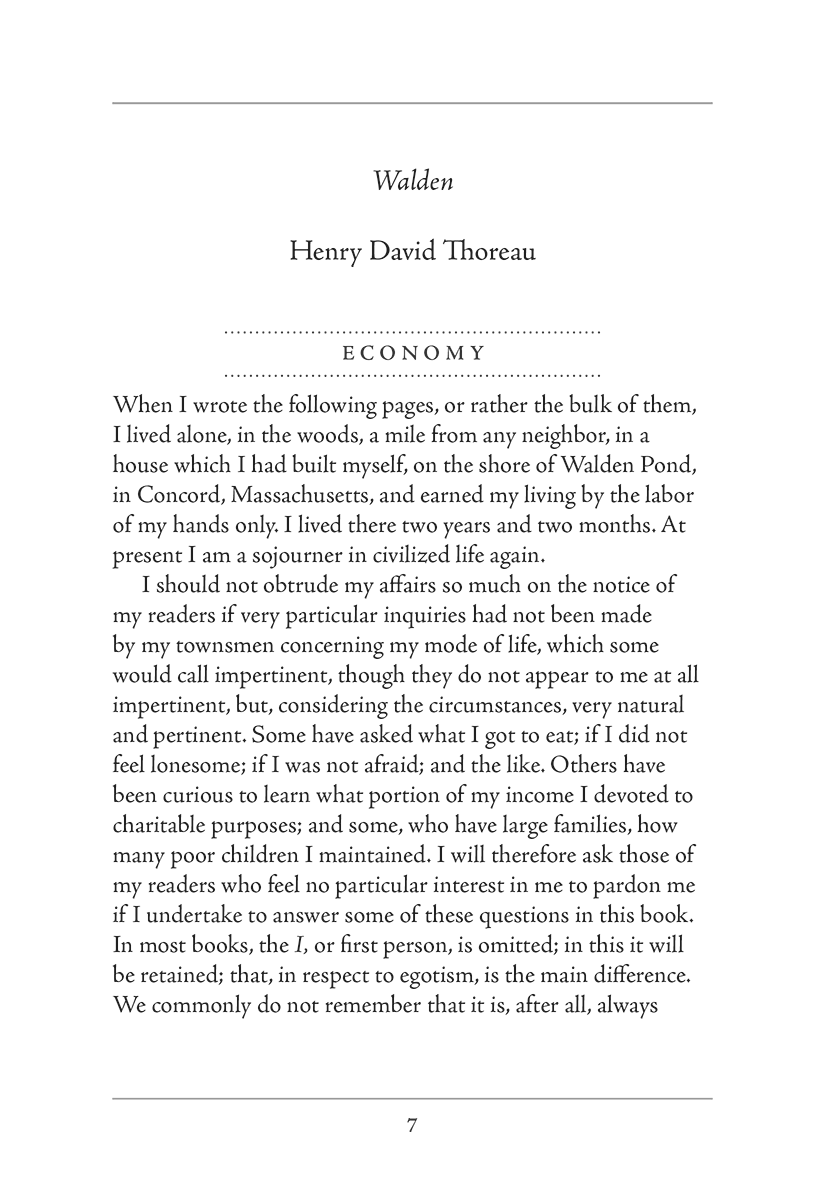 title page from Walden by Henry David Thoreau